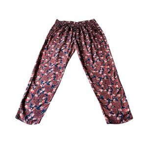 Vintage‎ Womens By Anzara Floral Paisley Rayon Lounge Pants Size L